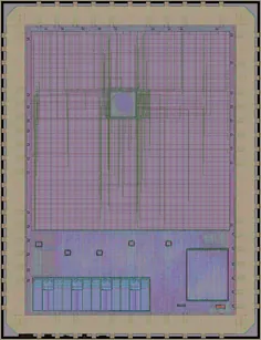 Layout render of VGA Clock for GF180