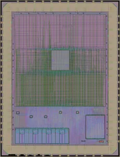 Layout render of PDM driver and dice