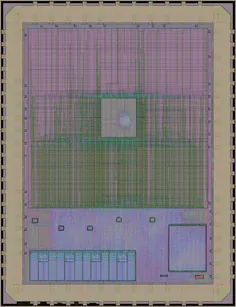 Layout render of 16 x 4-bit dual port register file