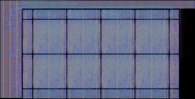 Layout render of Tiny FABulous FPGA