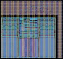 Layout render of 256x8 SRAM