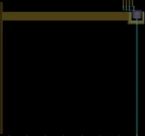 Layout render of Analog 4 bit Current DAC