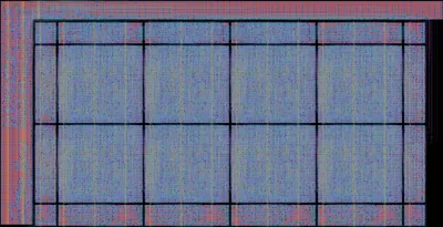 Layout render of Tiny FABulous FPGA (3.3V version)