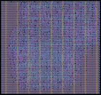 Layout render of Asynchronous-AER Spike Router (4-phase REQ/ACK, 16-entry routing table, GF180)