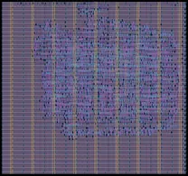 Layout render of CWRU CHIPS Simple Counter with 7-segment Display