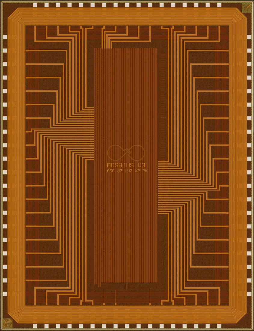 Die photograph of MOSbiusV3 by InfoSecDJ