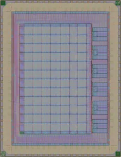 Layout render of FABulous FPGA
