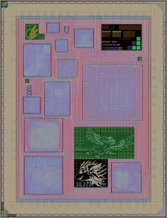 Layout render of Multi-Project die using 3.3V SCL