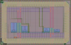 Layout render of 3.3V SRAM test 2