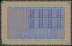 Layout render of Simplest possible PicoSoC implementation using wafer.space flow